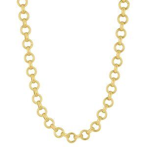 And Now This Round Link Chain‎ Necklace, 16" + 2" Extender - Gold Plated